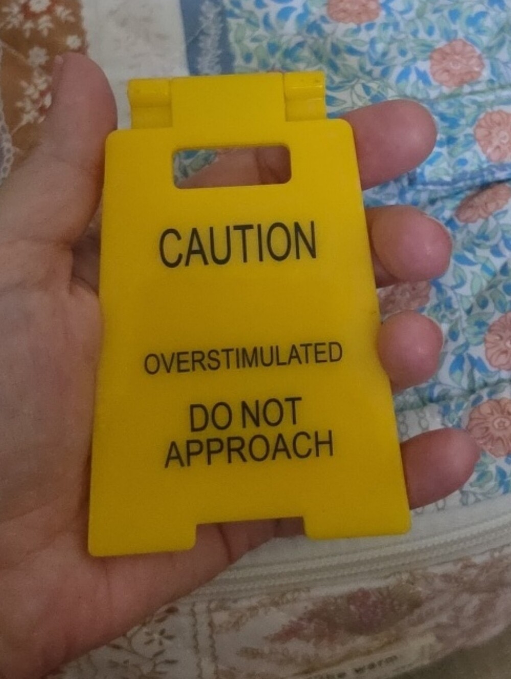 Yellow Mini Caution Desk Decor